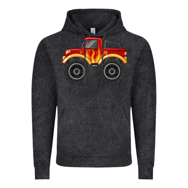 Monster Truck With Flames Vintage Hoodie by MaliasSmallBusiness | Teevron