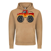 Vintage Camel monster truck with flames Vintage Hoodie - MaliasSmallBusiness