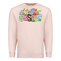 Pale Pink Happy Easter Easter Day Premium Sweatshirt - CowGirlArtShop
