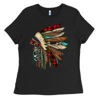 Black christmas indian headdress Ladies Tee - JahusDesignShop