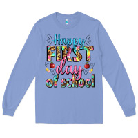 Colony Blue happy first day of school Long Sleeve Tee - BundleAndBundleShop