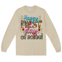 Mushroom happy first day of school Long Sleeve Tee - BundleAndBundleShop