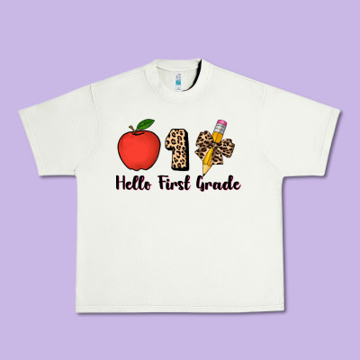 Hello First Grade Leopard 3200x2400 Urban Heavy Tee Designed By Adodesignshop