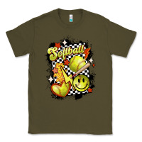 Army Green vintage softball Classic Tee - MaliasSmallBusiness