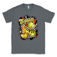 Charcoal Heather vintage softball Classic Tee - MaliasSmallBusiness