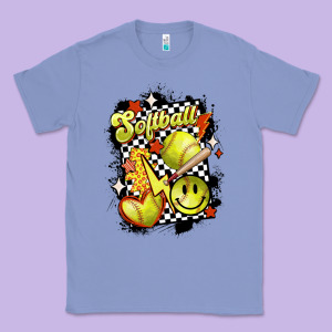Vintage Softball Classic Tee Designed By Maliassmallbusiness