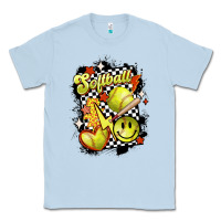 Dusty Blue vintage softball Classic Tee - MaliasSmallBusiness