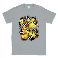 Heather Grey vintage softball Classic Tee - MaliasSmallBusiness