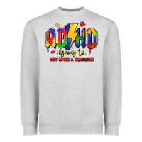 Heather Grey adhd awareness Heavyweight Sweatshirt - LillyAllenDesigns