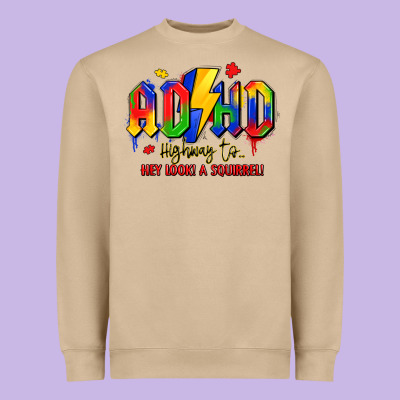 Adhd Awareness Heavyweight Sweatshirt Designed By Lillyallendesigns