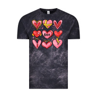 Cloud Black sketch hearts Vintage Tee - MaliasSmallBusiness