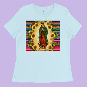 Our Lady Of Guadalupe Ladies Tee Designed By Jahusdesignshop