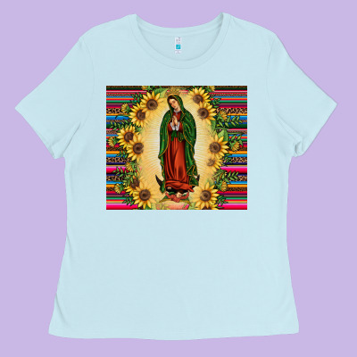 Our Lady Of Guadalupe Ladies Tee Designed By Jahusdesignshop
