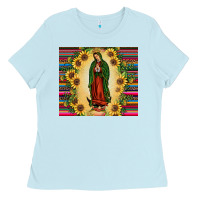 Baby Blue our lady of guadalupe Ladies Tee - JahusDesignShop
