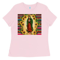 Bubblegum Pink our lady of guadalupe Ladies Tee - JahusDesignShop