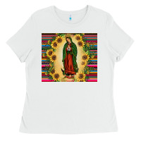White our lady of guadalupe Ladies Tee - JahusDesignShop
