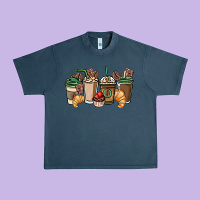 Coffee Coffee Cups Urban Heavy Tee Designed By Nancycooperartshop