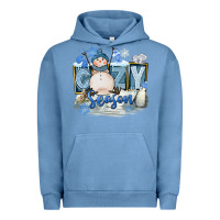 Pigment Pebble Blue Cozy Season Urban Hoodie - FaDigitalArtStudio