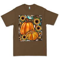 Cacao sunflowers, pumpkin, cowhide, serape Premium Tee - JahusDesignShop