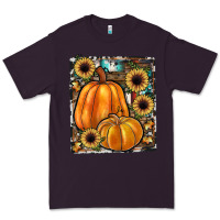 Plum sunflowers, pumpkin, cowhide, serape Premium Tee - JahusDesignShop