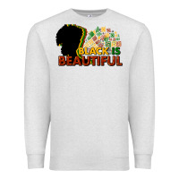 Oatmeal Heather Black is beautiful Premium Sweatshirt - HowdyJamesFarm