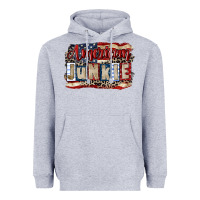 Heather Grey American junkie 4th of july Heavyweight Hoodie - CowGirlArtShop