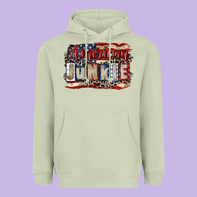 American Junkie 4th Of July Heavyweight Hoodie Designed By Cowgirlartshop