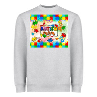 Heather Grey autism mom Heavyweight Sweatshirt - LillyAllenDesigns