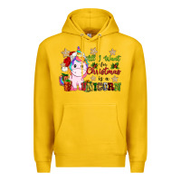 Lemon all i want for christmas is a unicorn Premium Hoodie - CowGirlArtShop