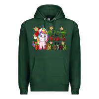 Sports Green all i want for christmas is a unicorn Premium Hoodie - CowGirlArtShop