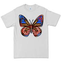 Dove Grey 4th of july butterfly Premium Tee - BundleAndBundleShop