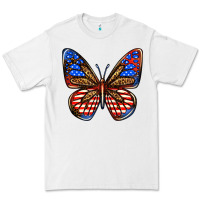 White 4th of july butterfly Premium Tee - BundleAndBundleShop
