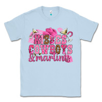 Dusty Blue kisses cowboys martinis Classic Tee - NancyCooperArtShop