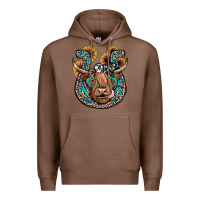Chestnut highland cow horseshoe Premium Hoodie - JahusDesignShop