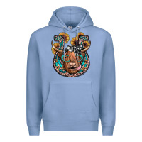 Colony Blue highland cow horseshoe Premium Hoodie - JahusDesignShop