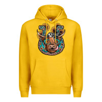Lemon highland cow horseshoe Premium Hoodie - JahusDesignShop