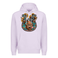 Lilac highland cow horseshoe Premium Hoodie - JahusDesignShop