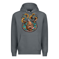 Rock highland cow horseshoe Premium Hoodie - JahusDesignShop