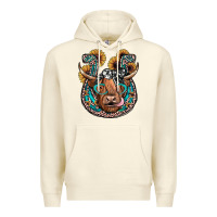 Sandshell highland cow horseshoe Premium Hoodie - JahusDesignShop