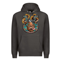 Smoke highland cow horseshoe Premium Hoodie - JahusDesignShop