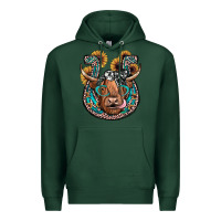 Sports Green highland cow horseshoe Premium Hoodie - JahusDesignShop