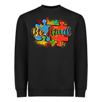 Black be kind autism Heavyweight Sweatshirt - LillyAllenDesigns