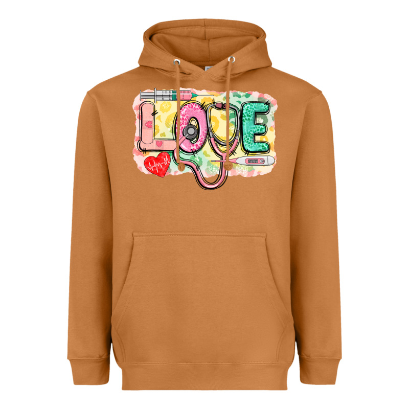 Love Nursing Leopard Heavyweight Hoodie by CowGirlArtShop | Teevron