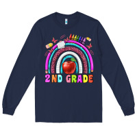 Navy 2 nd grade Long Sleeve Tee - BundleAndBundleShop