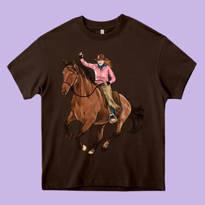 Cowgirl Heavy Core Tee Designed By Artiststas