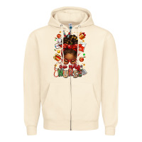 Sandshell one merry nurse afro messy bun Zipper Hoodie - texasbilliewilder