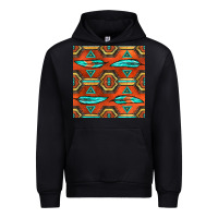 Black native american aztec seamless pattern 2 Urban Hoodie - BundleAndBundleShop