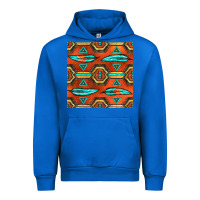 Cobalt native american aztec seamless pattern 2 Urban Hoodie - BundleAndBundleShop
