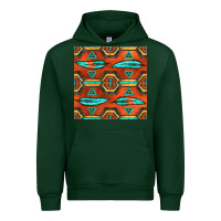 Forest Green native american aztec seamless pattern 2 Urban Hoodie - BundleAndBundleShop