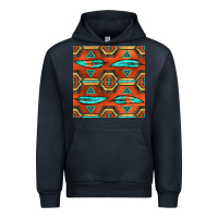 Navy native american aztec seamless pattern 2 Urban Hoodie - BundleAndBundleShop